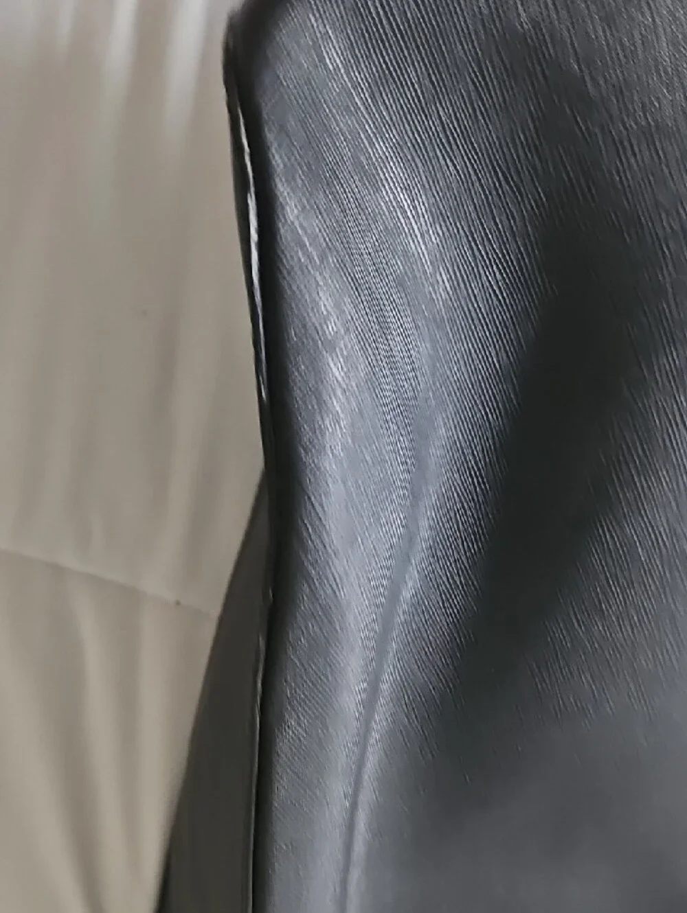 Michael Kors Black Leather Tote with Gold MK Charm